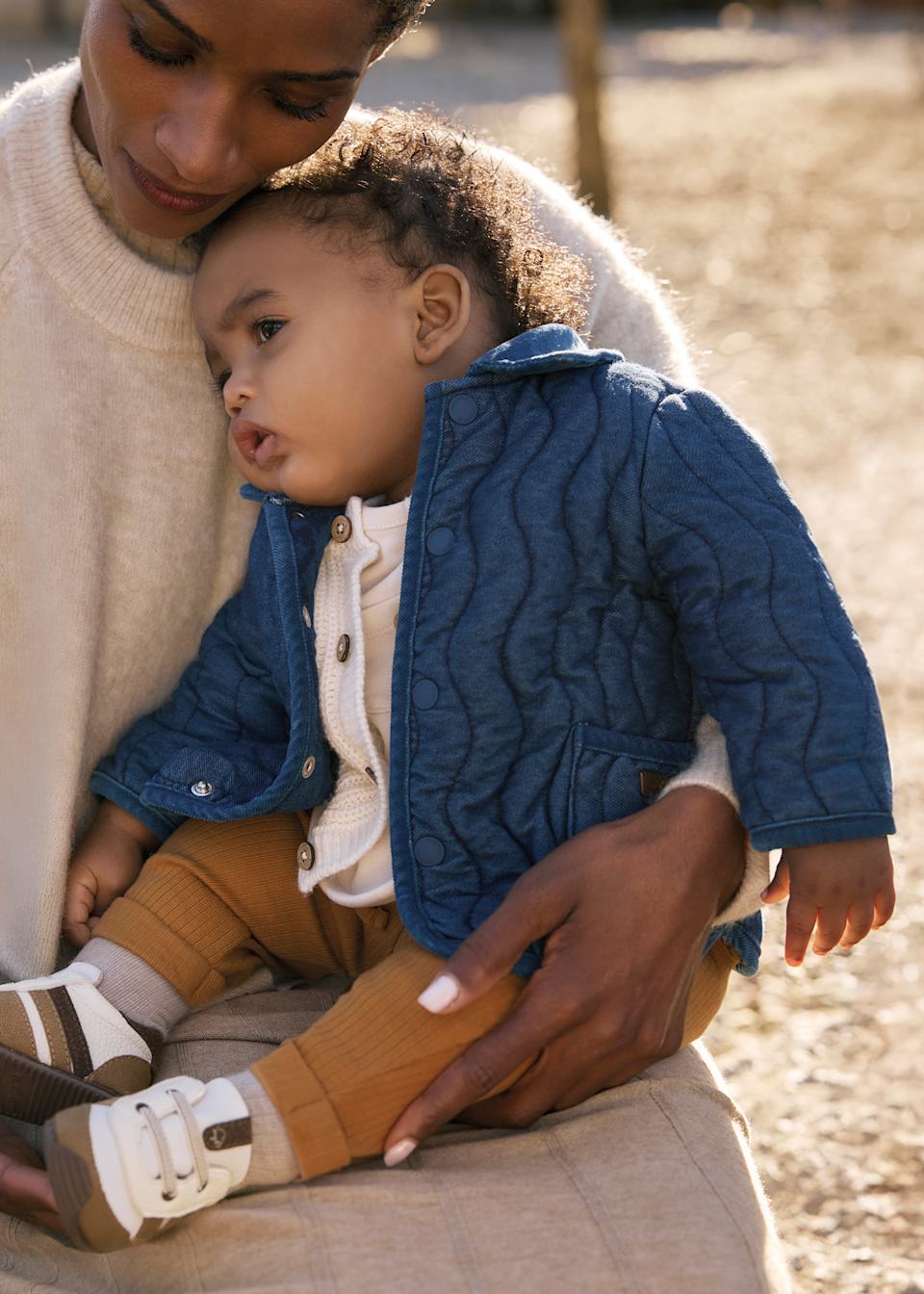 Палто от деним унисекс за новородено бебе