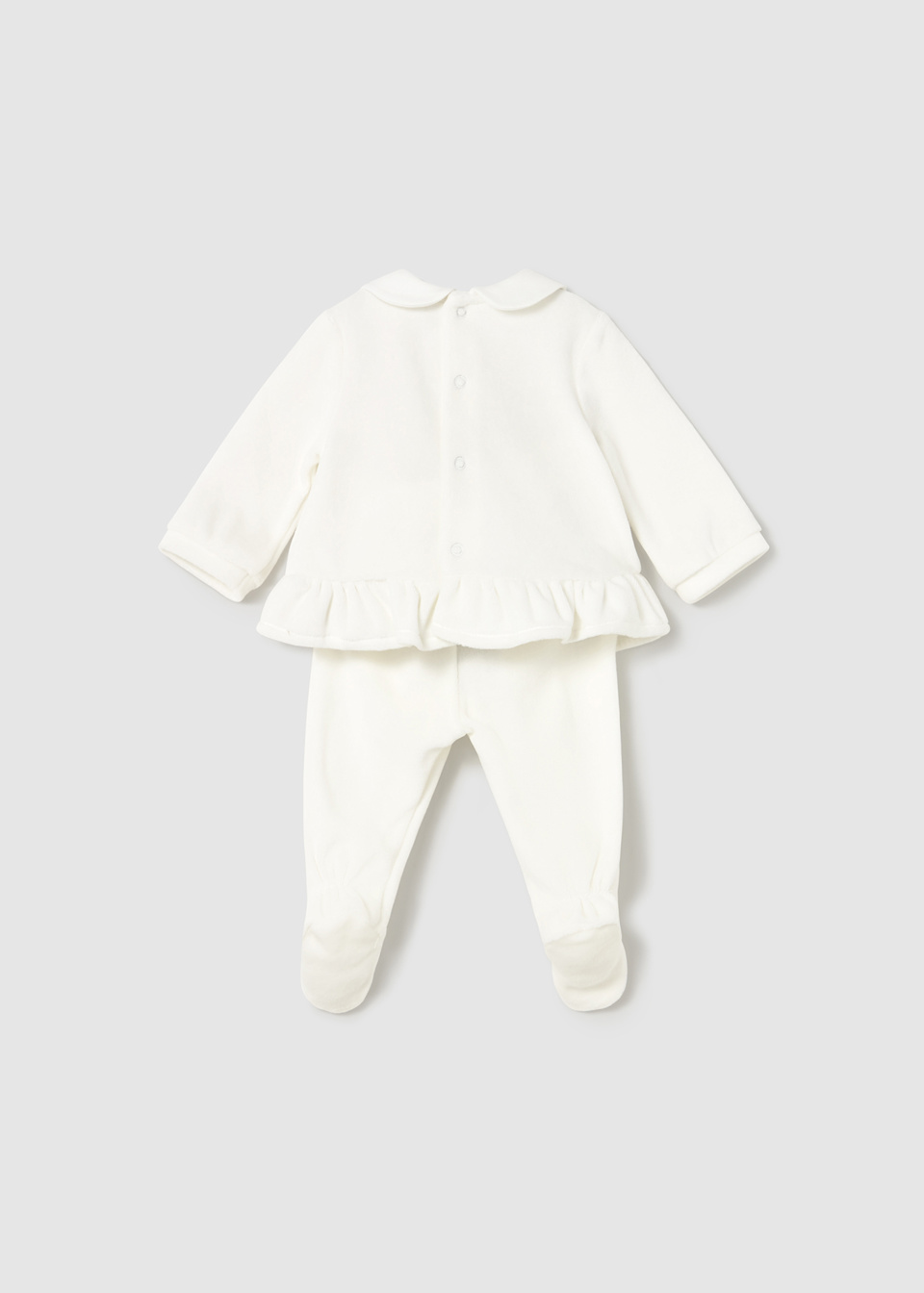 Conjunto polaina tundosado recién nacida