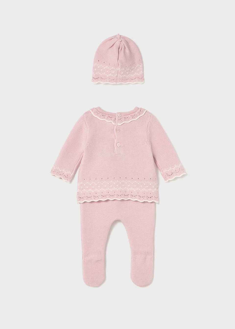 Newborn Girl 3-Piece Knit Set