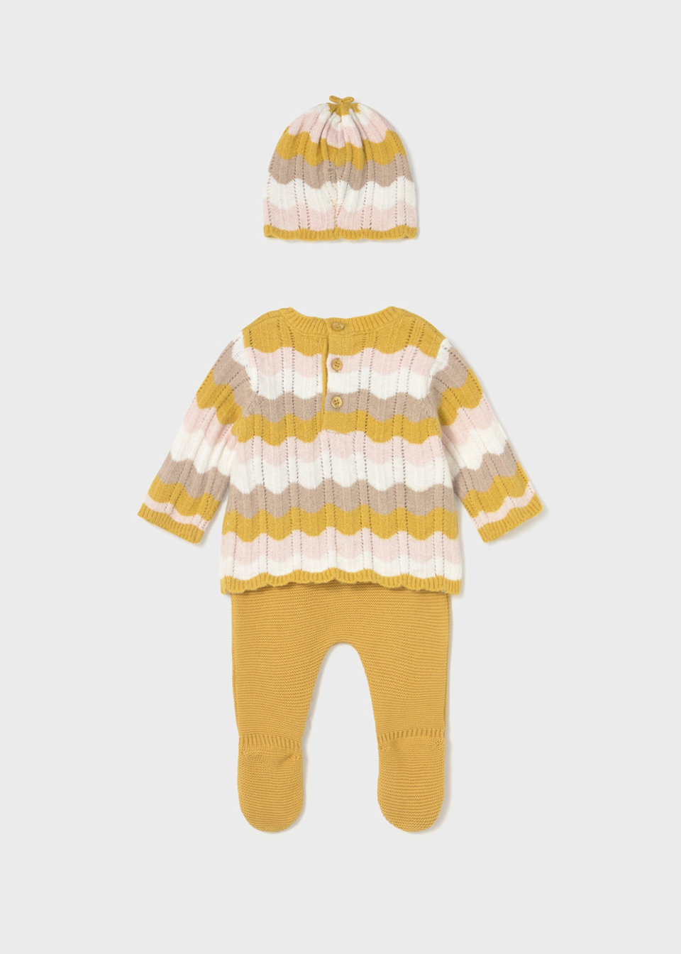 Newborn Girl 3-Piece Knit Set