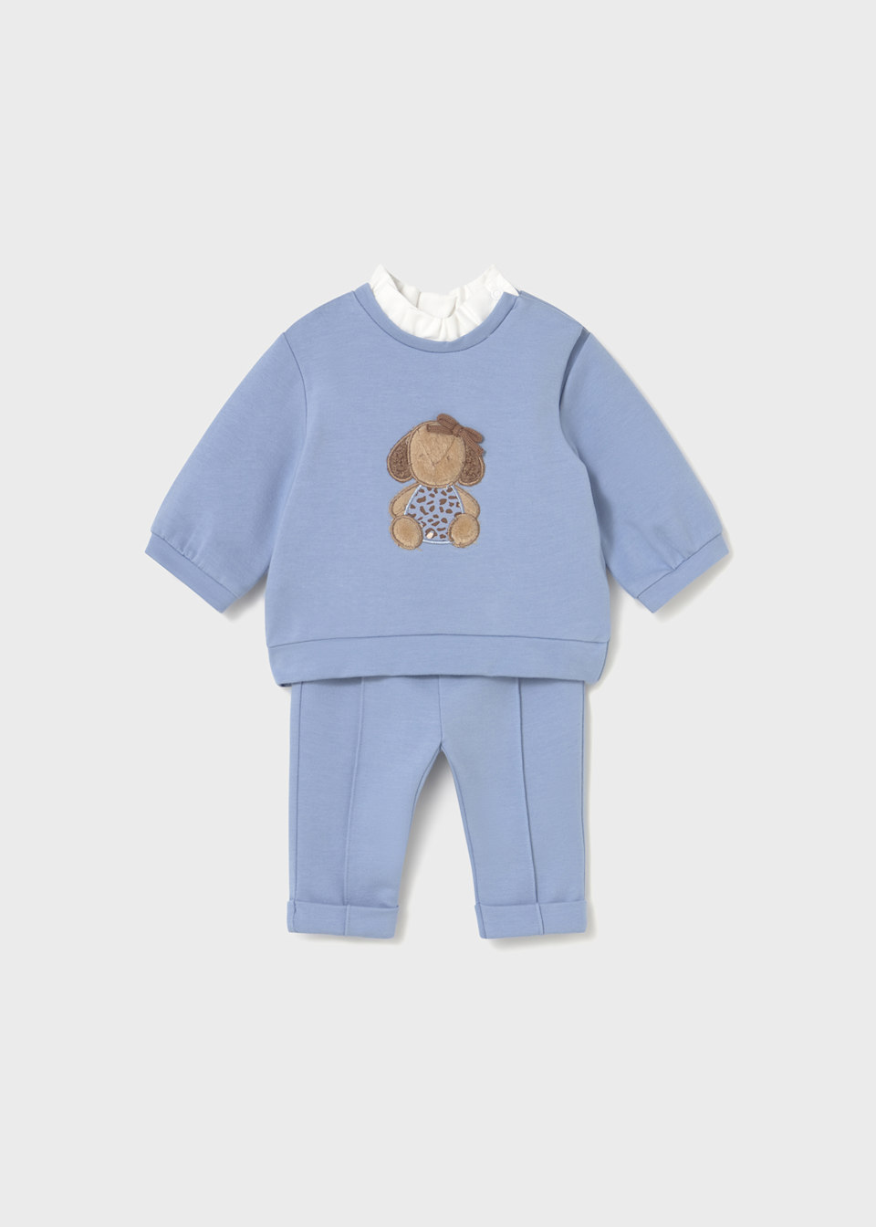 Newborn long trousers and jumper set