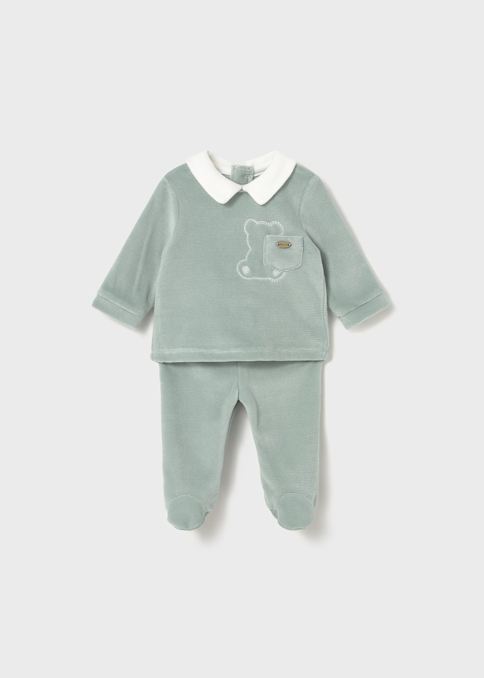 Newborn jumper and footed trouser set