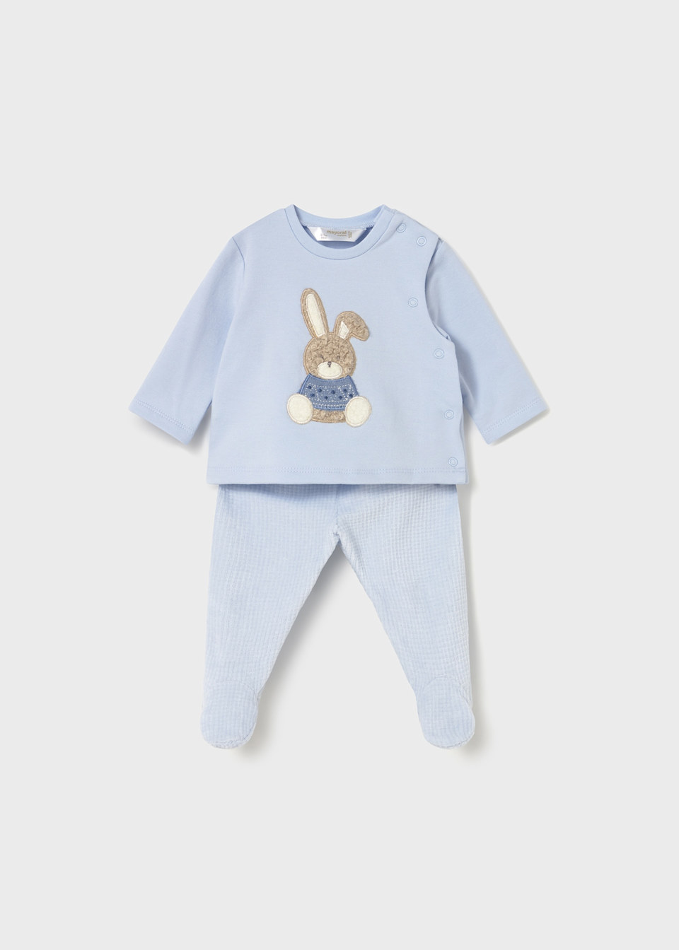 Newborn jumper and footed trouser set