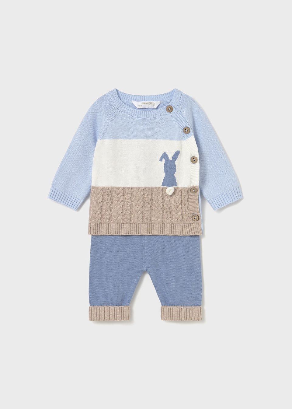 Newborn knitted jumper and trousers set