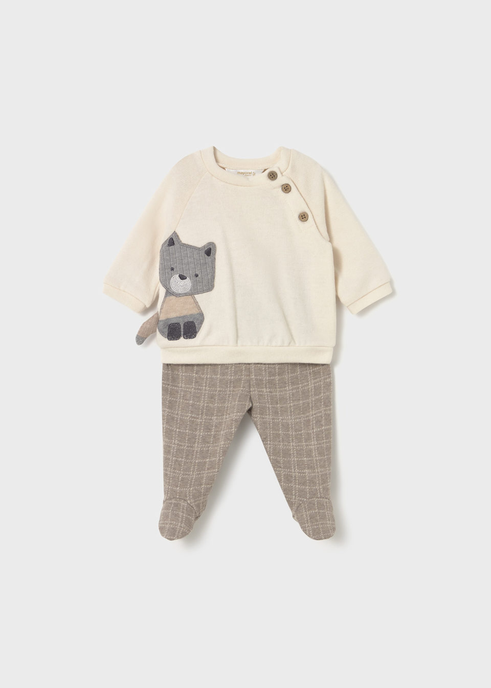 Newborn jumper and footed trouser set
