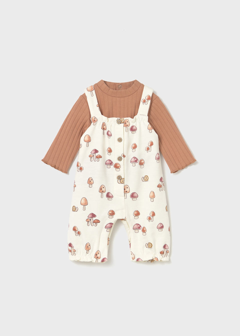 Newborn Girl Dungaree and T-Shirt Set