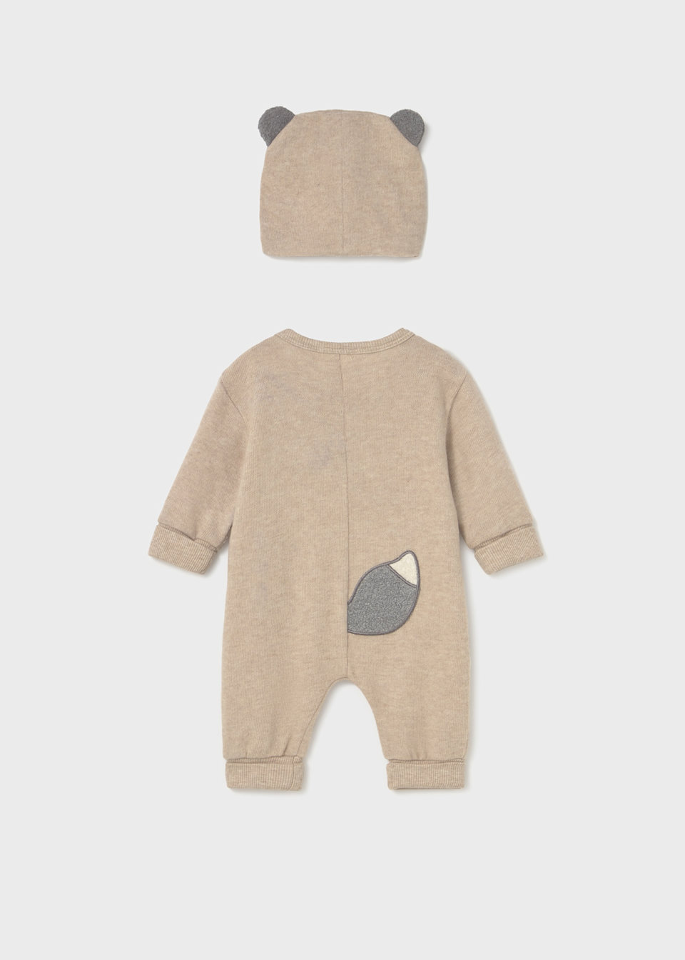 Newborn animal romper suit with hat