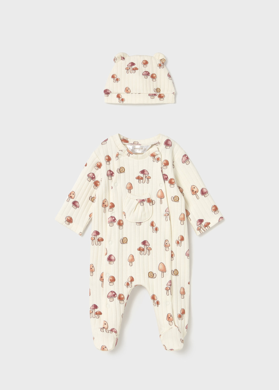 Newborn romper with eared hat