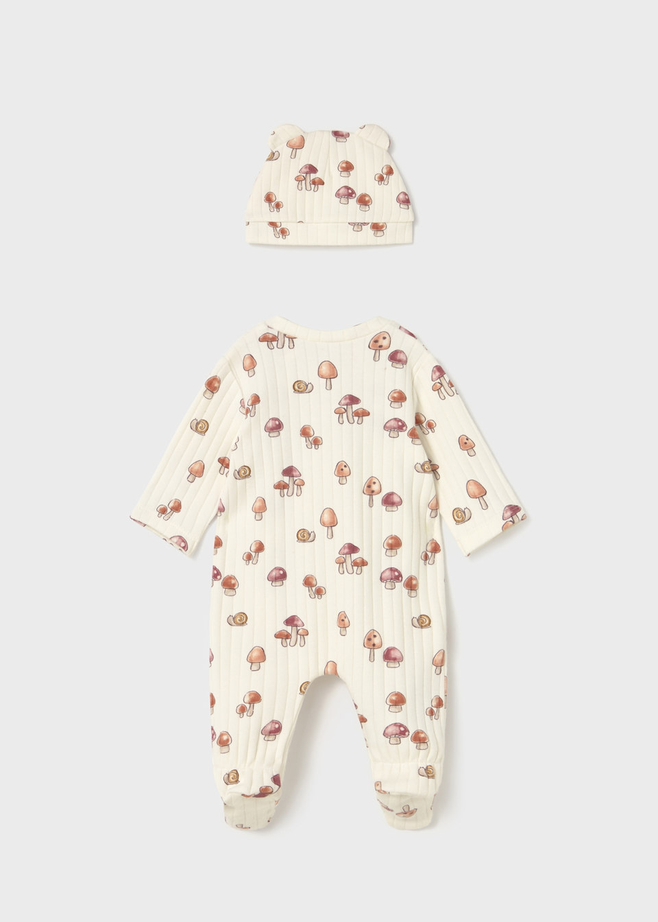 Newborn romper with eared hat