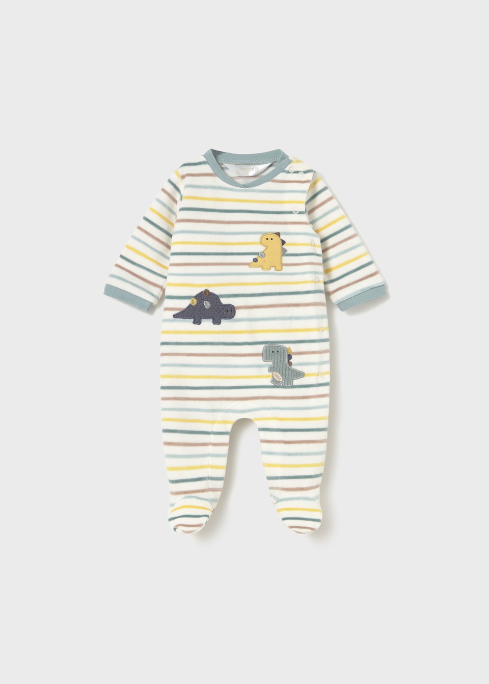 Newborn striped romper with feet