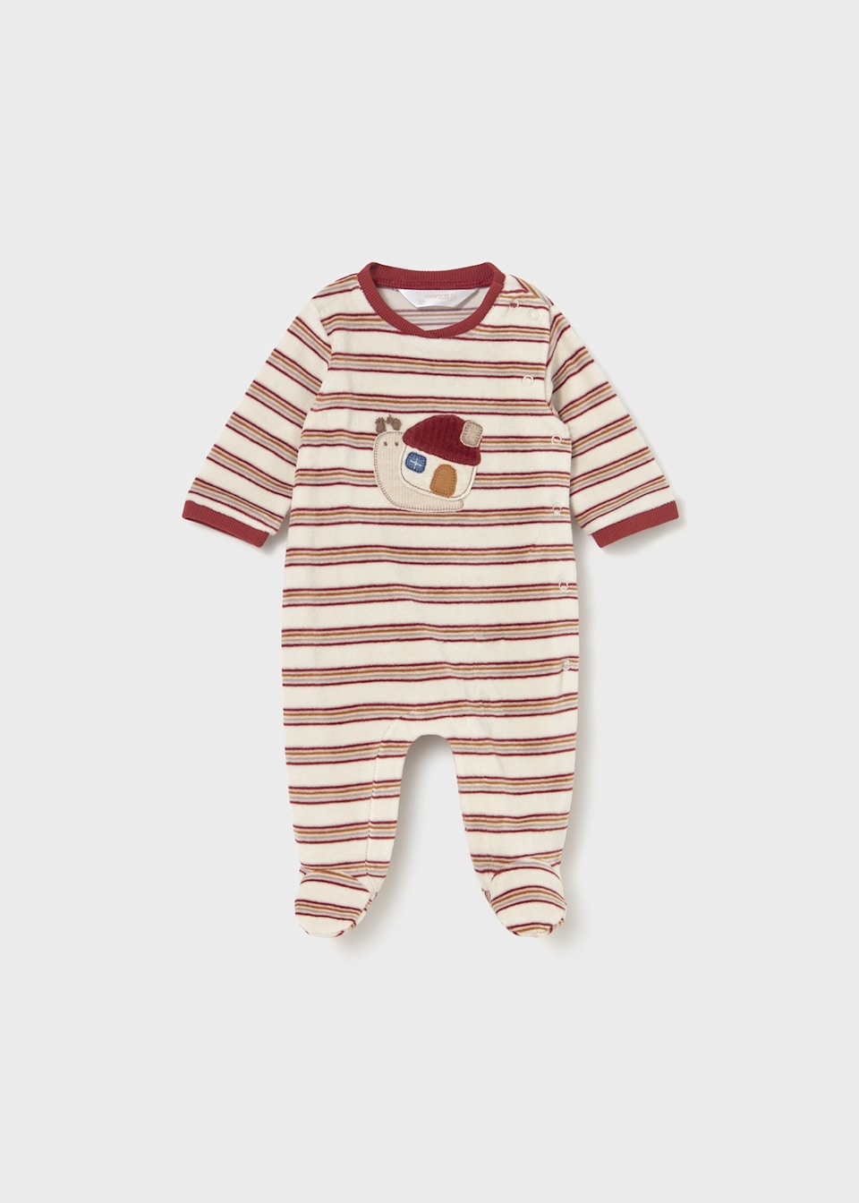 Newborn striped romper with feet