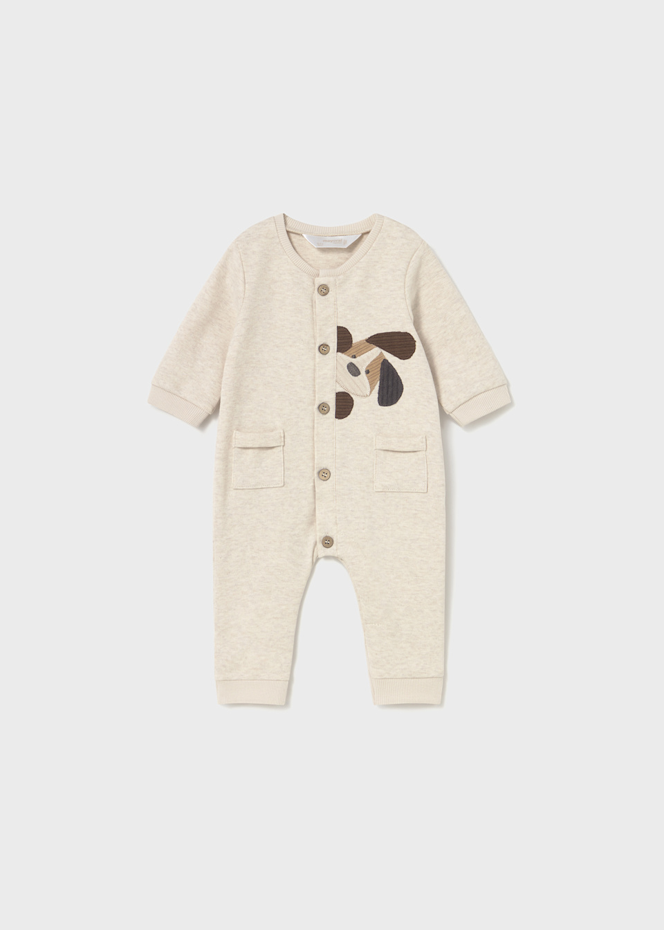 Newborn embroidered appliqué romper