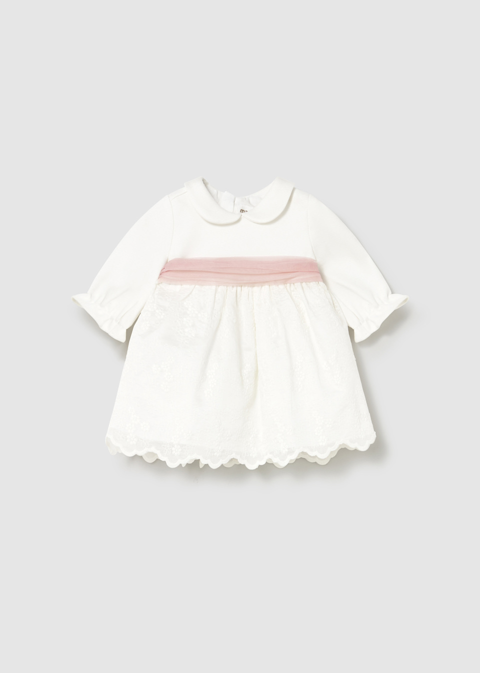 Newborn combined embroidered dress