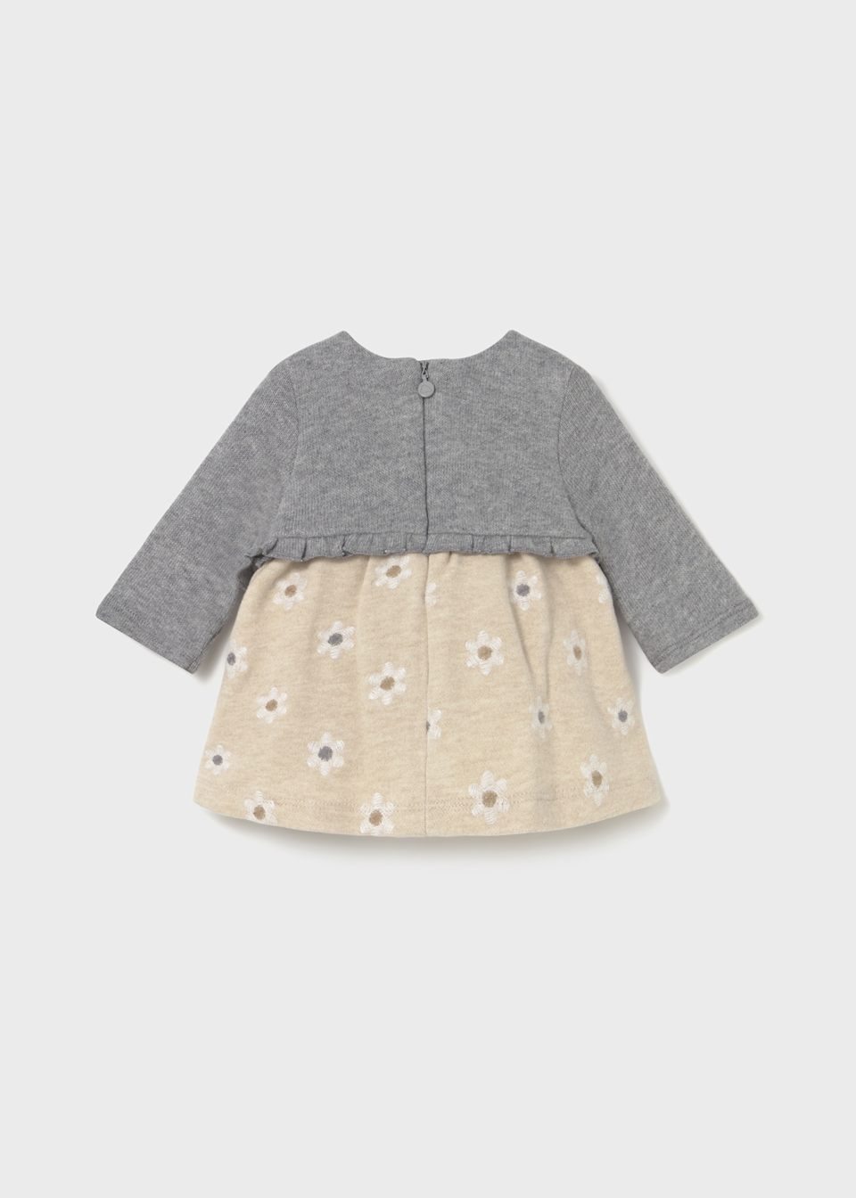 Newborn Girl Dress with Faux Cardigan