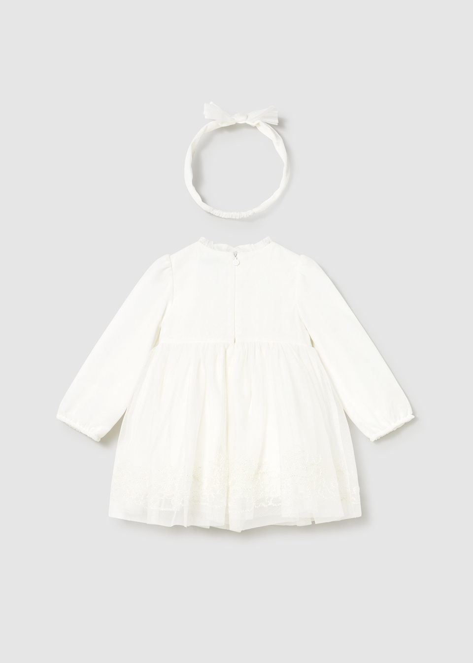 Baby tulle ceremony set with headband
