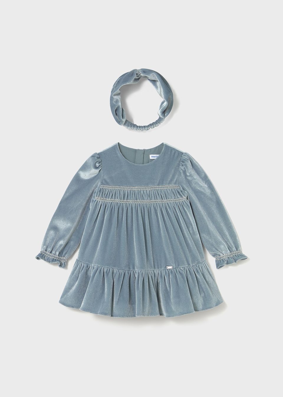 Baby velvet dress with headband