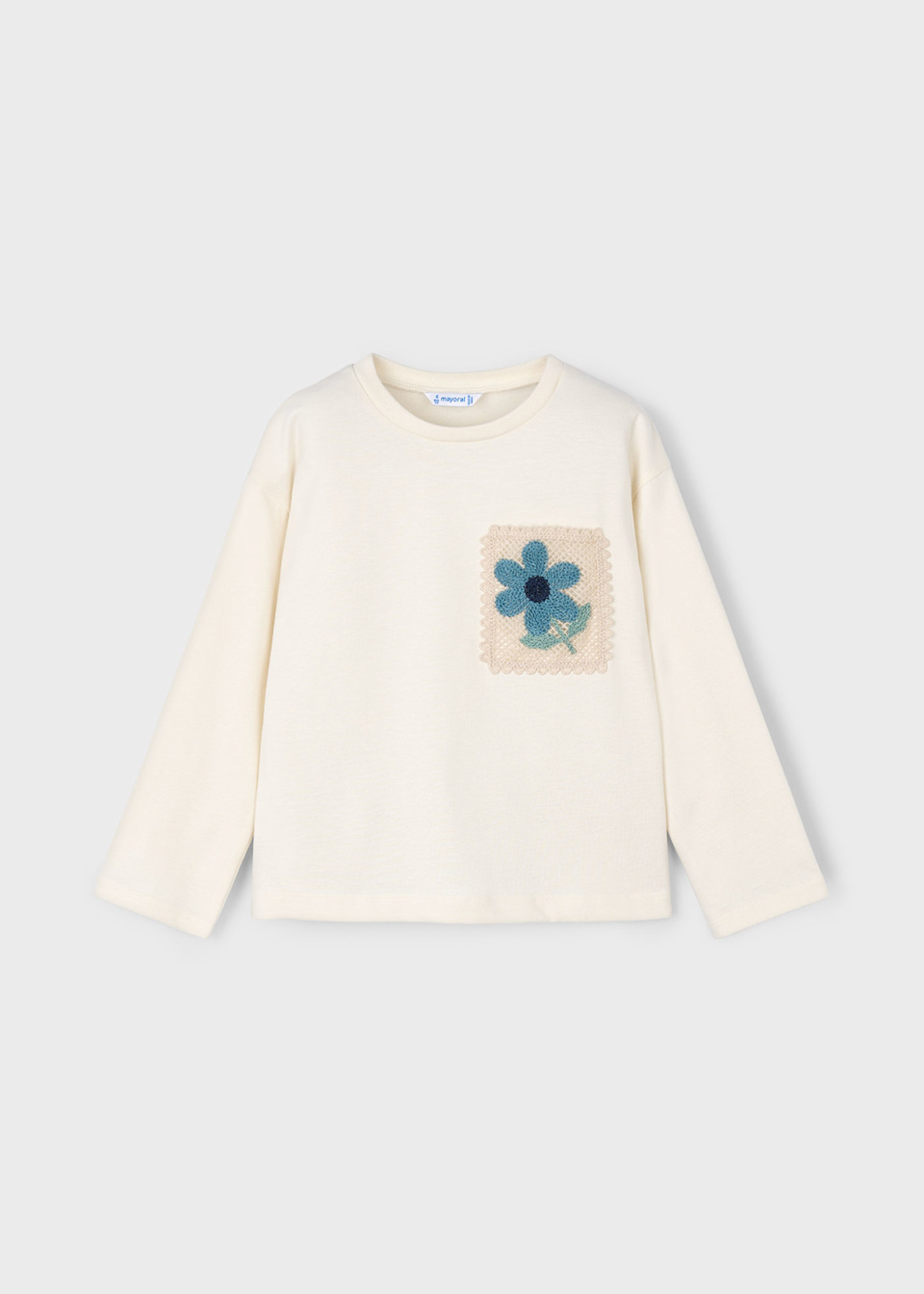 Girls crochet pocket t-shirt