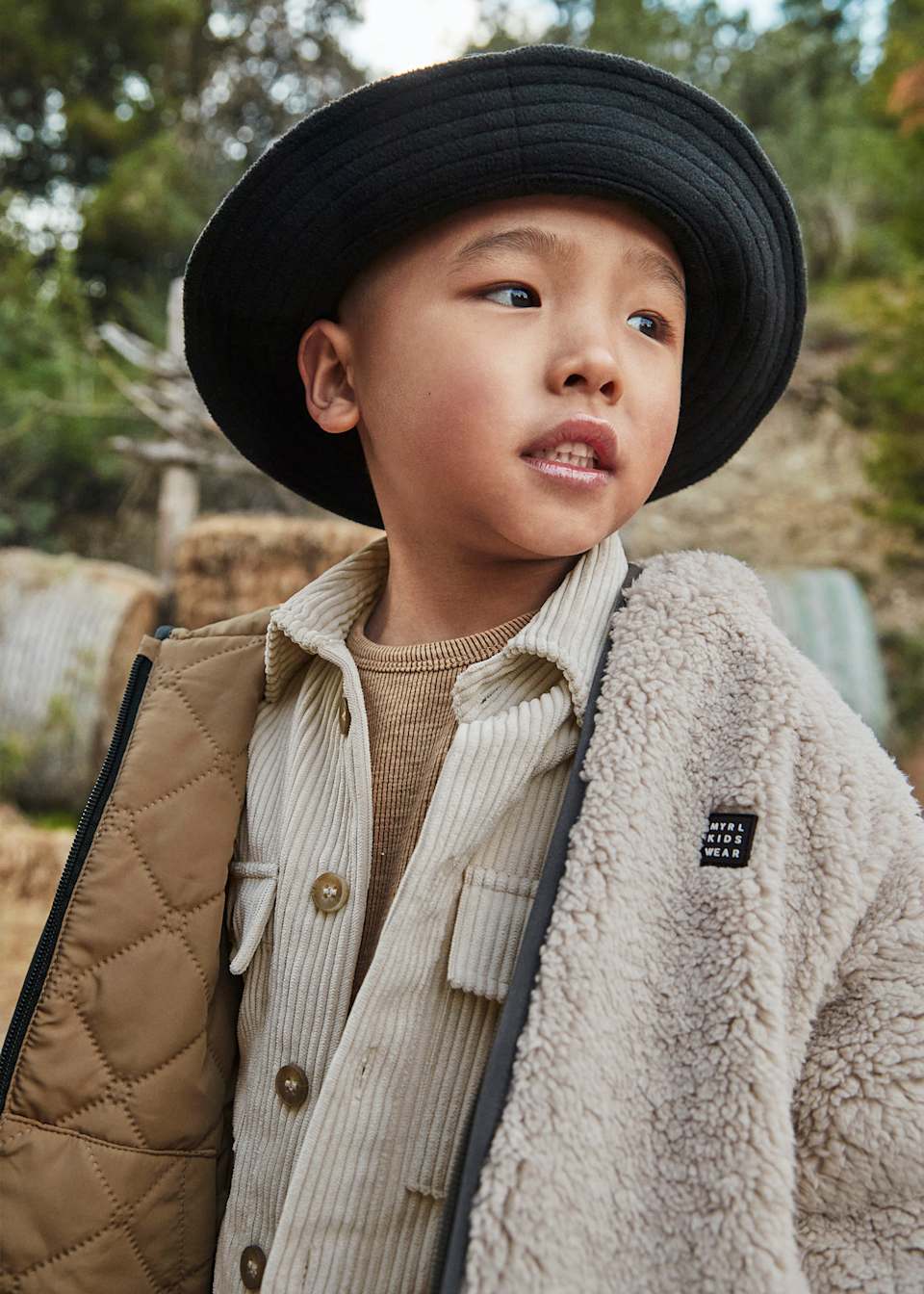 Children's unisex reversible sheepskin coat