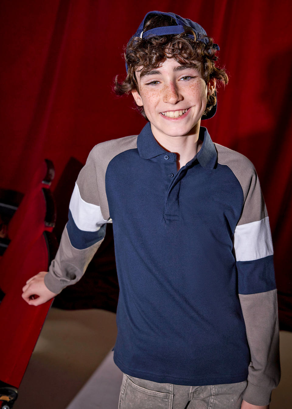 Boys banded polo shirt