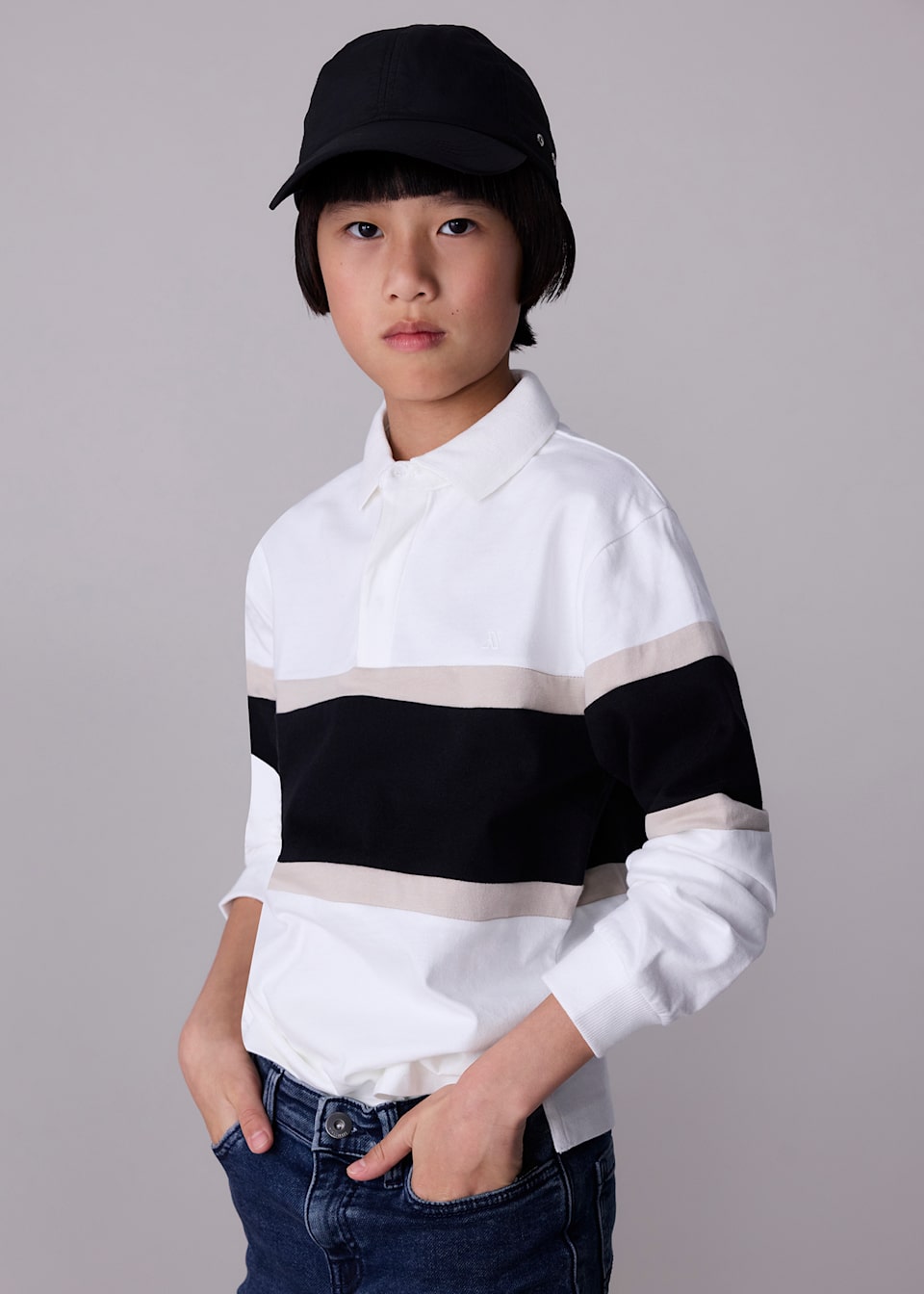 Boys block polo shirt