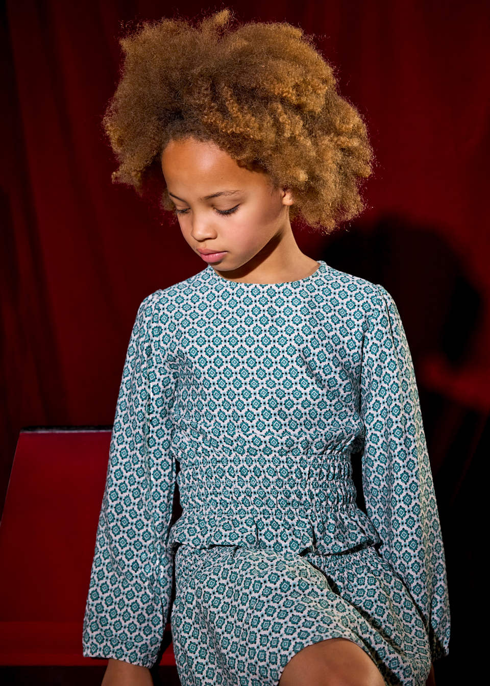 Girls printed blouse