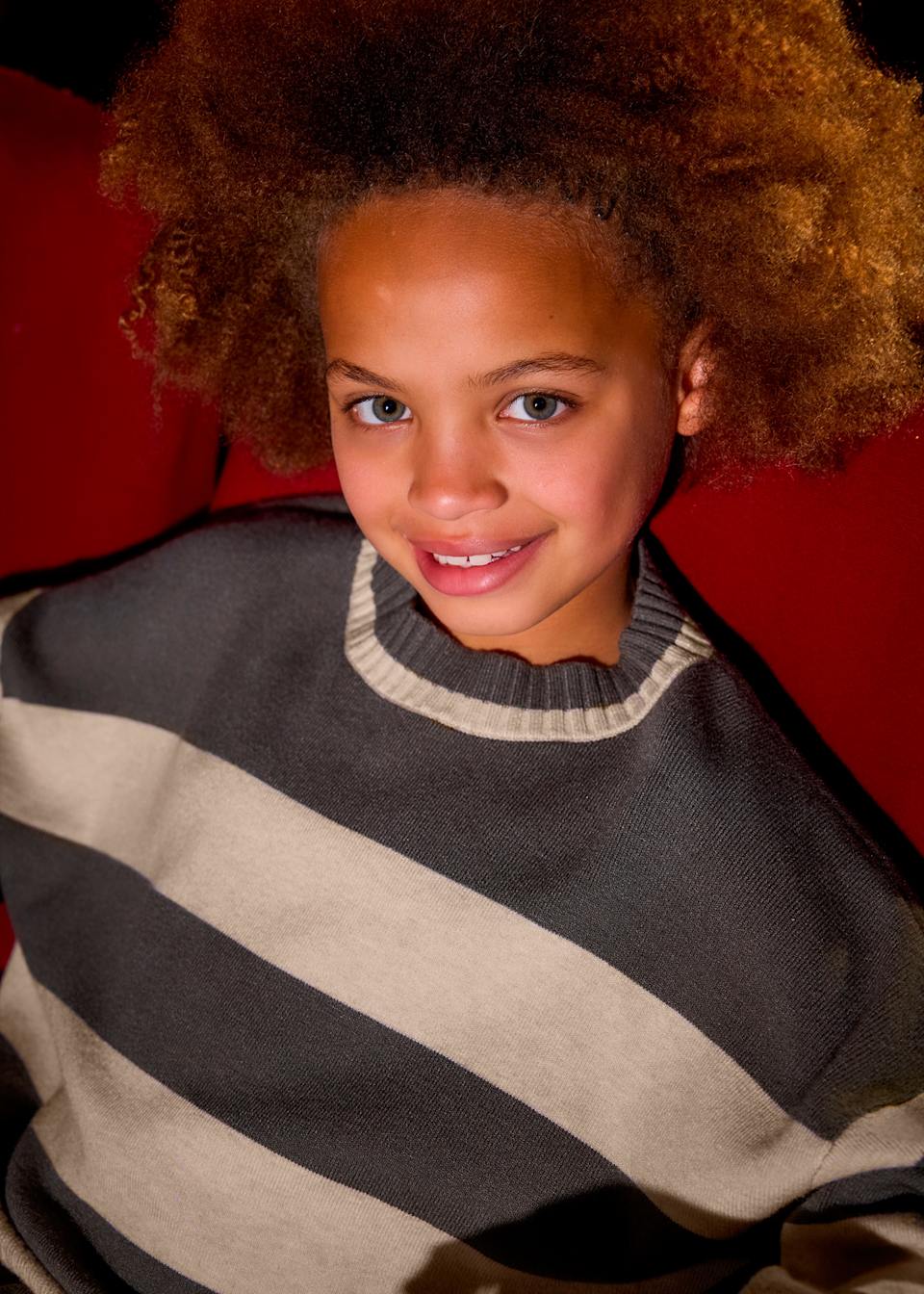 Girl Striped Knit Sweater