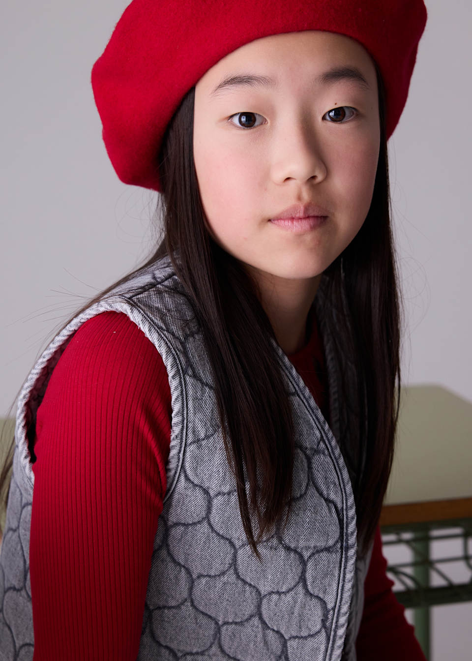 Дънков ватиран елек за момиче