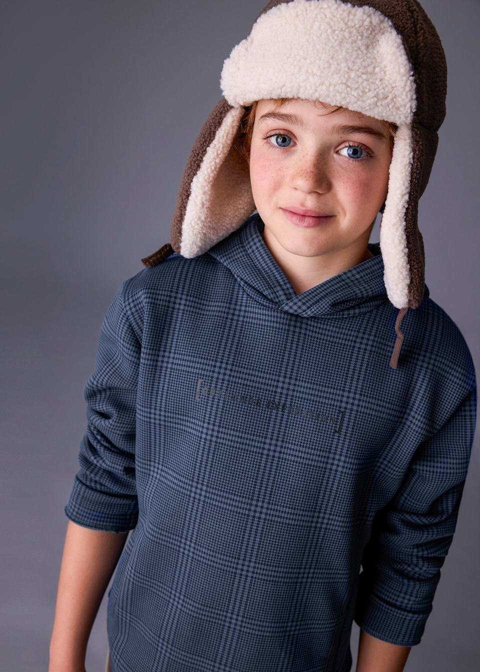 Sweatshirt gemustert Teenager Jungen