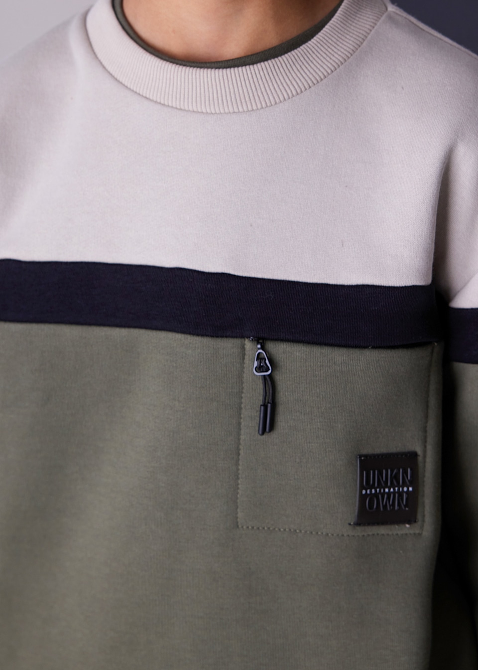 Sweatshirt color block Teenager Jungen