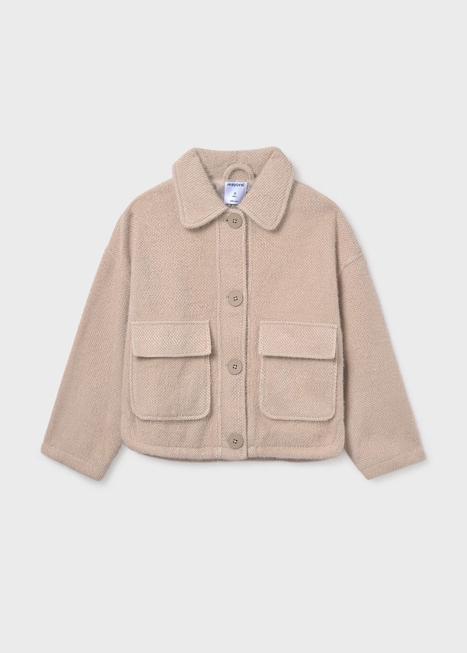 Manteau en maille fourré fille