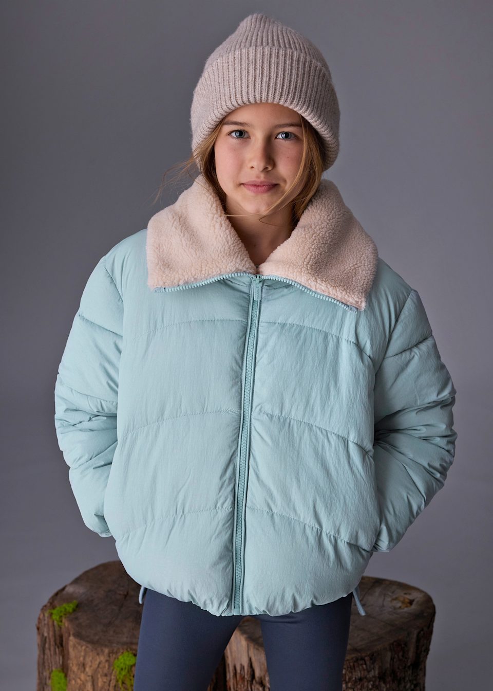 Girl Sherpa Puffer Jacket