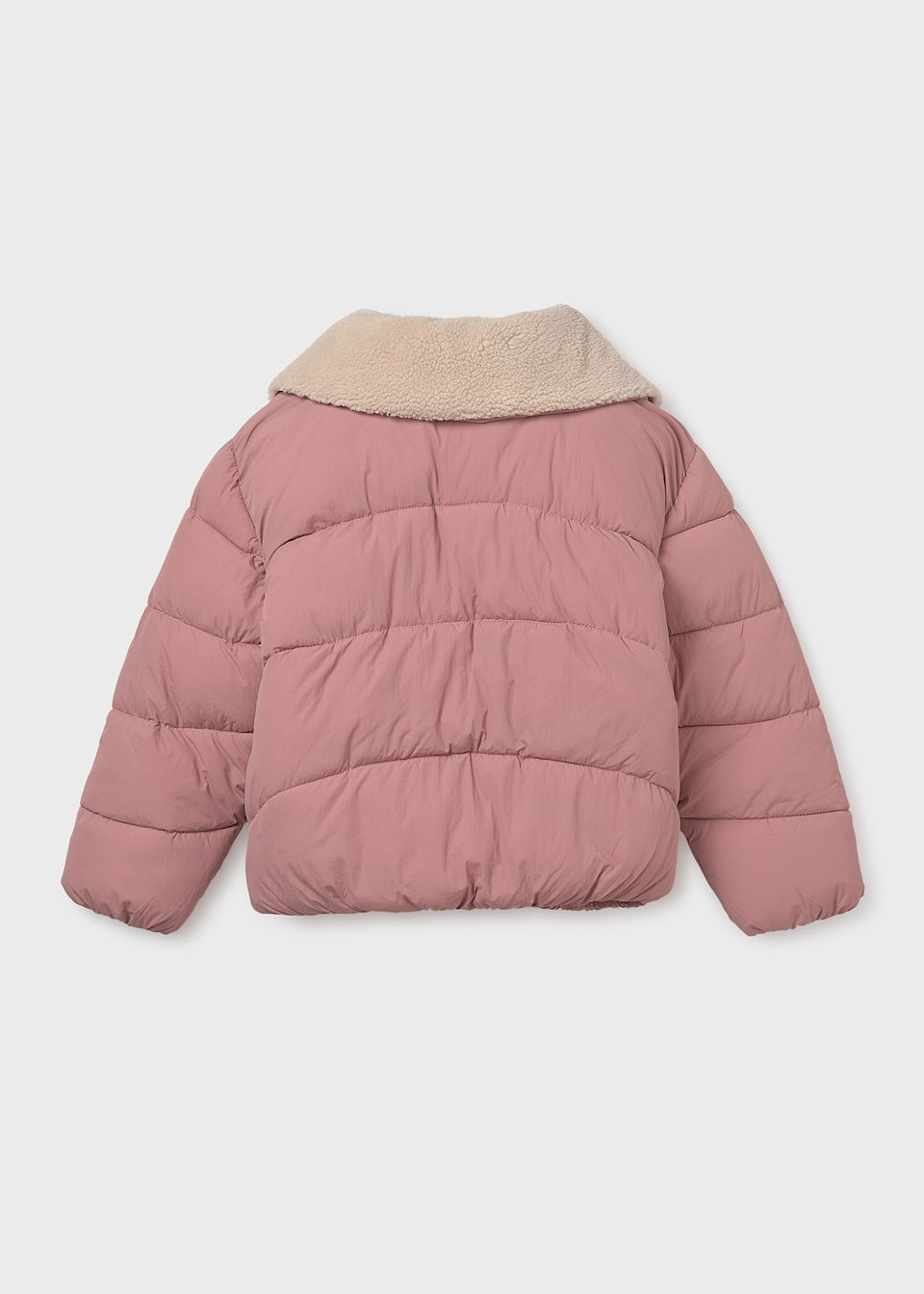 Girls coat with sheep skin collar