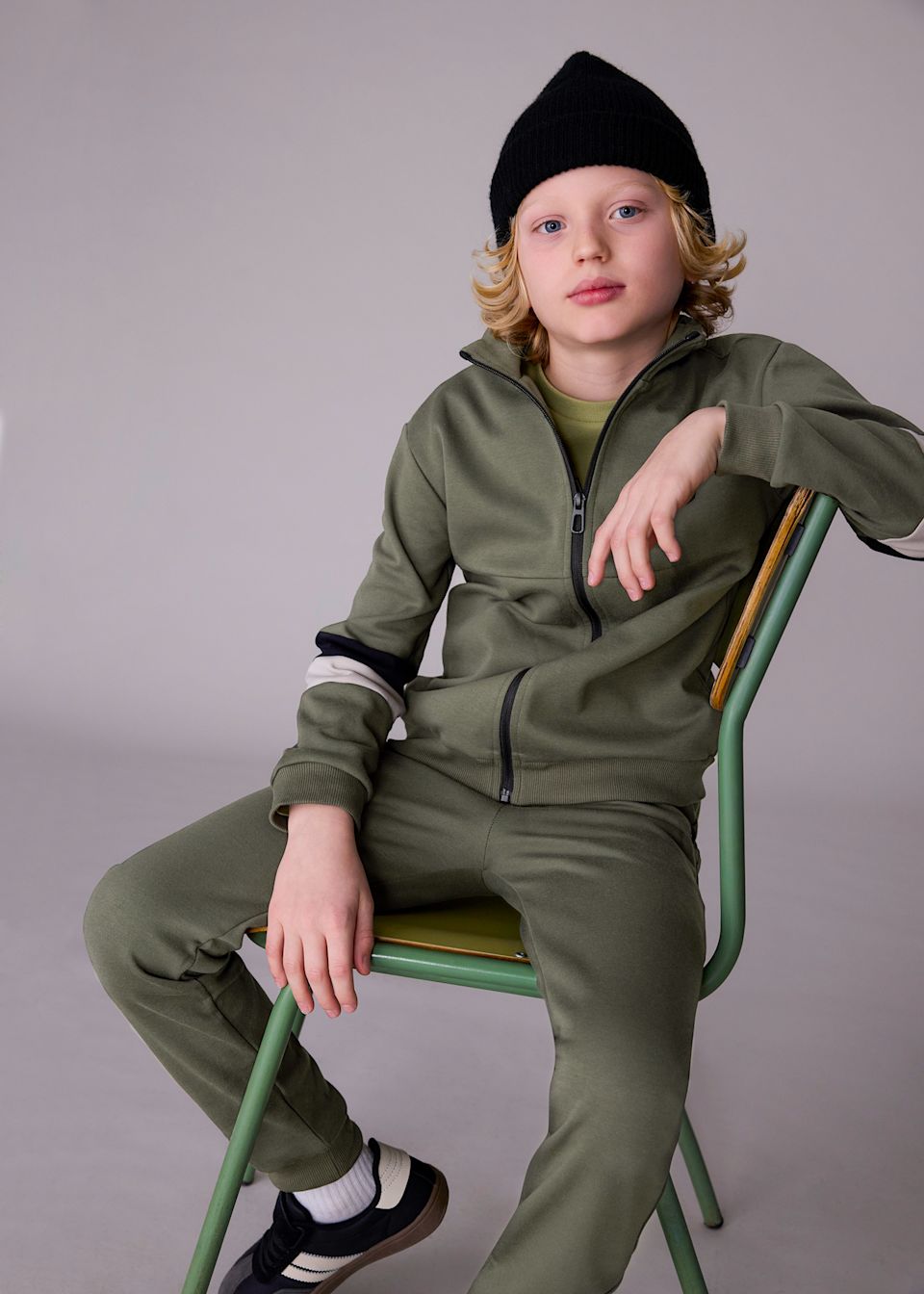 Boys basic striped tracksuit
