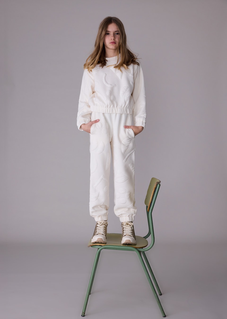 Girls quilted tracksuit