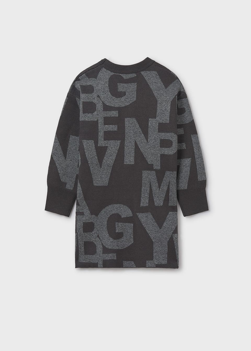 Girls jacquard letter dress