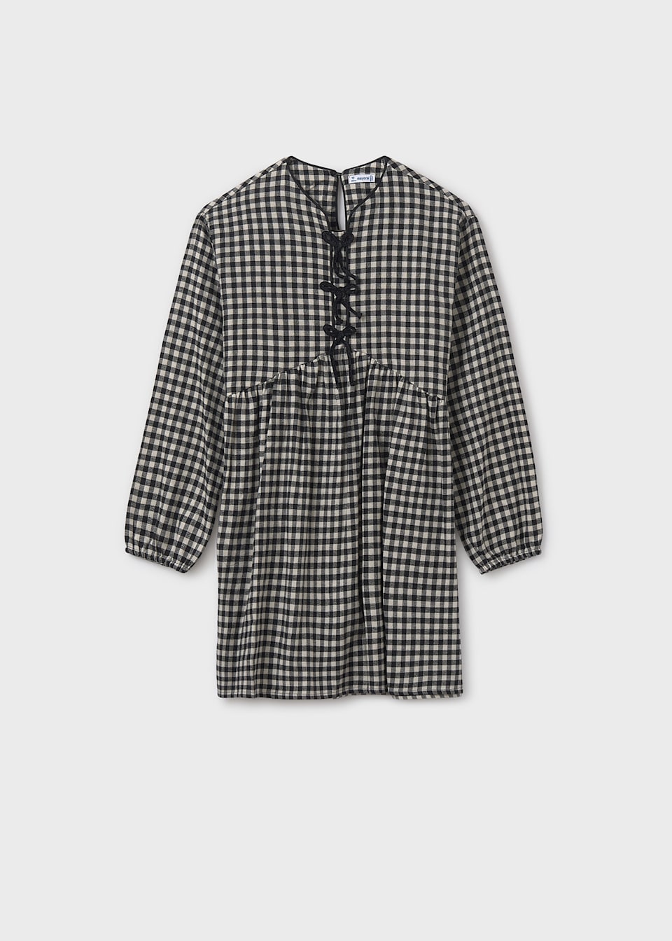 Girls gingham bow dress