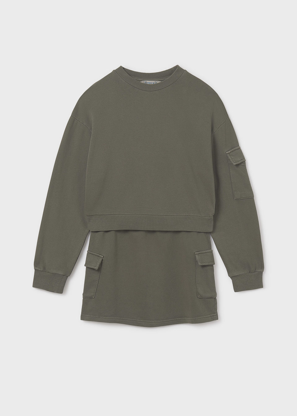 Ensemble jupe cargo et sweat-shirt fille