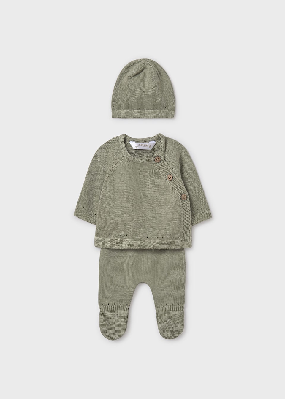 Baby unisex 3 piece knitted gift set