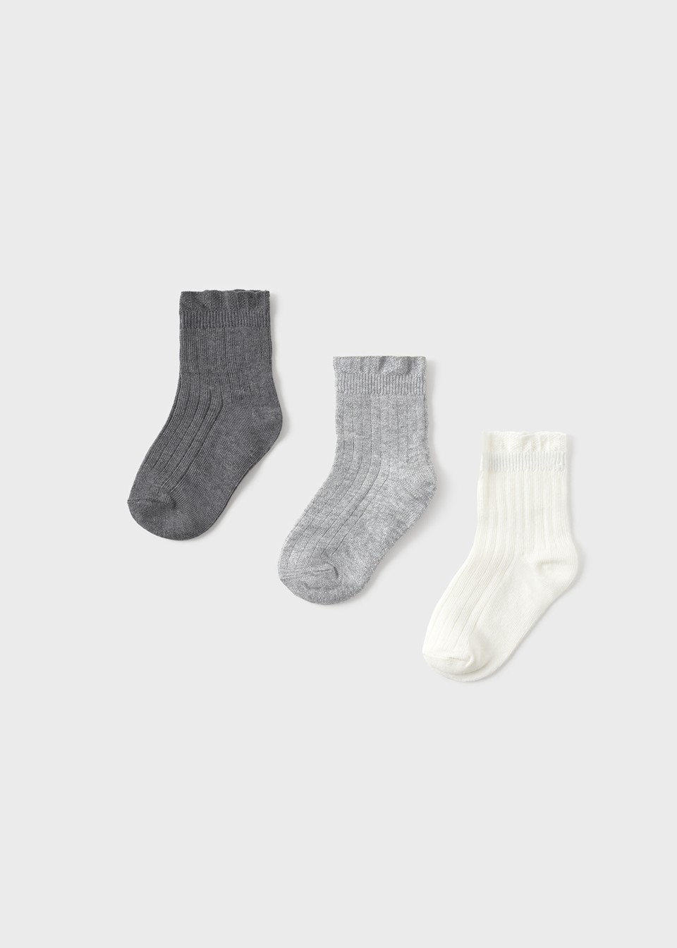 Baby 3 pack rib knit socks