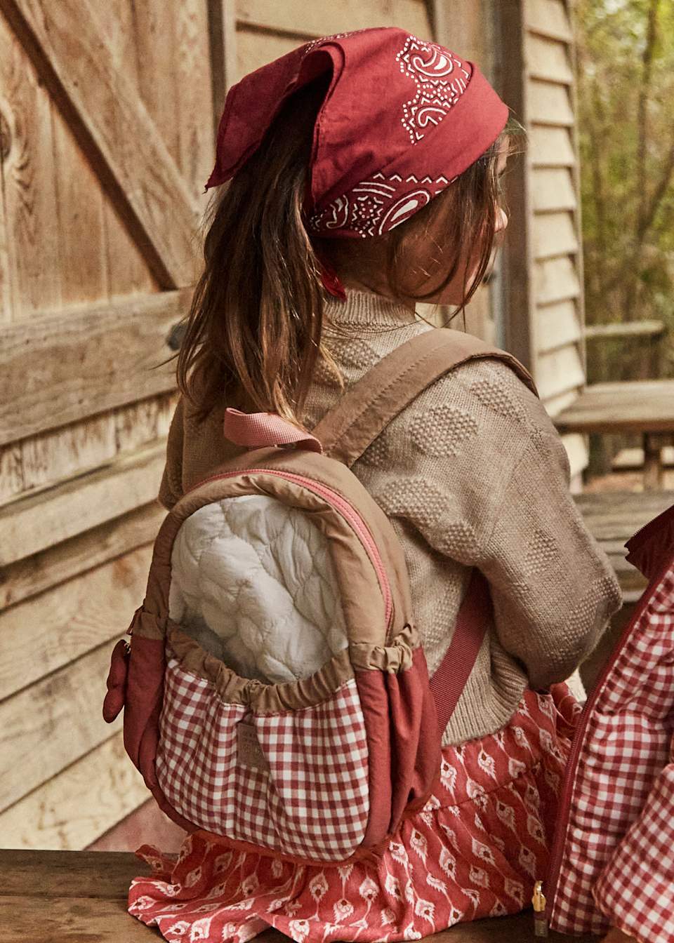 Girls quilted backpack