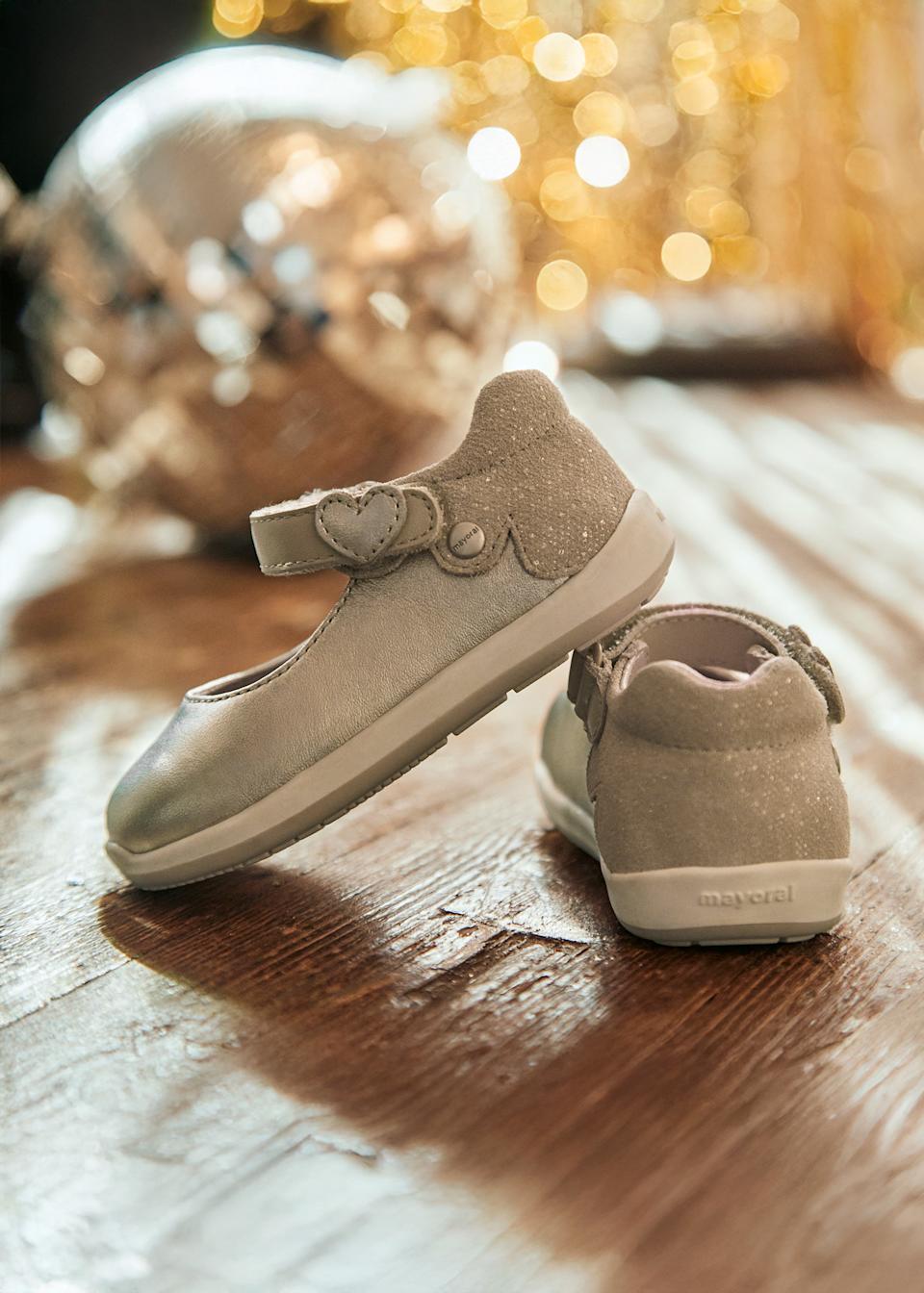 Ballerines métalliques habillées bébé