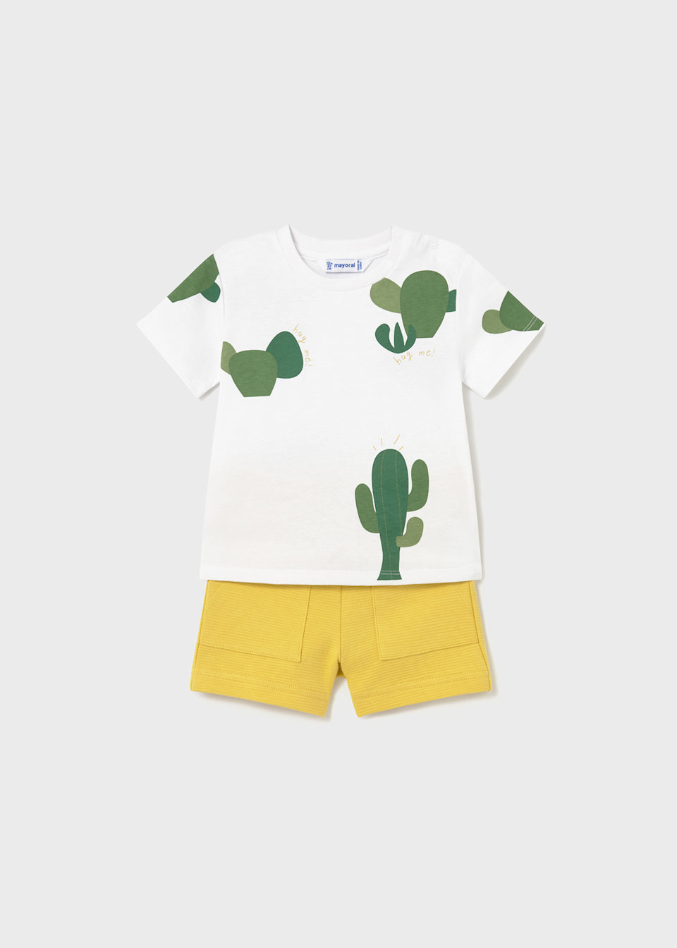 Baby print top and short set