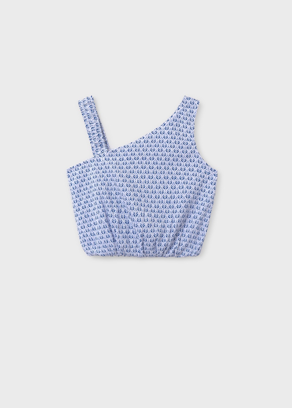 Girl asymmetric print top