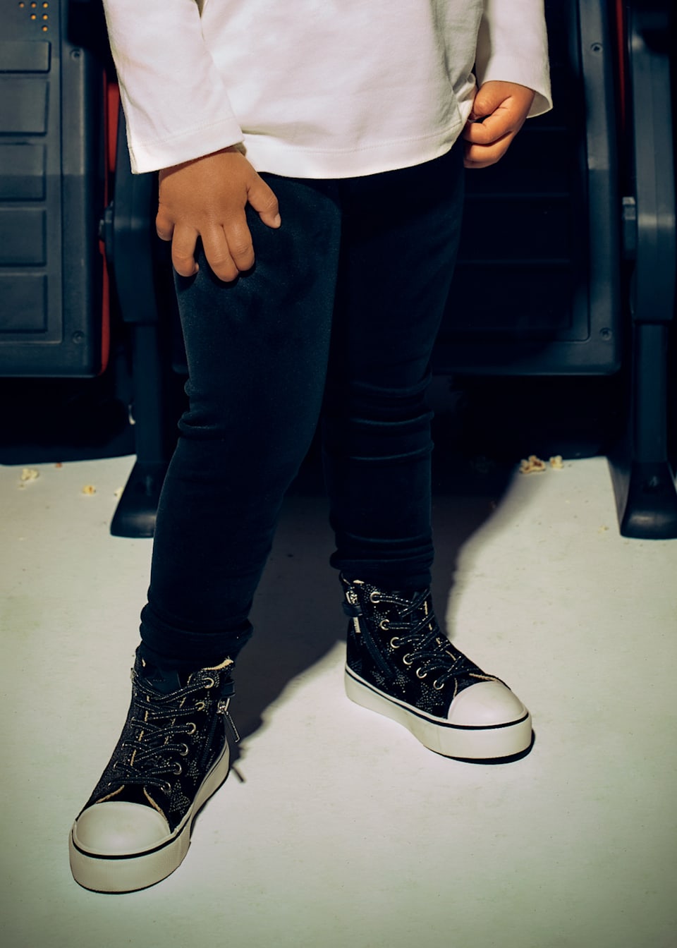 Leggings basique en velours fille