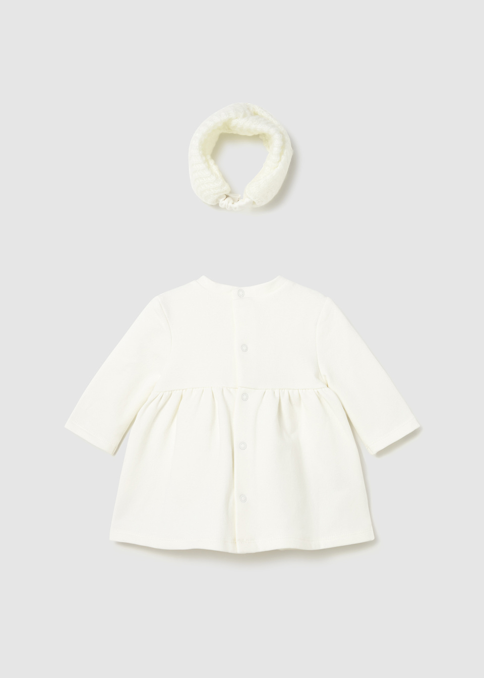 Sweatkleid mit Haarband Neugeborene