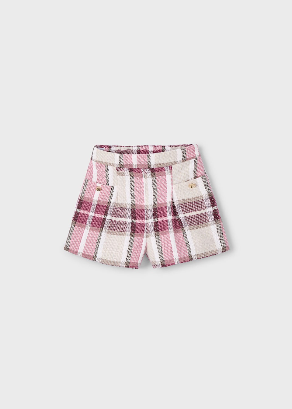 Short à carreaux fille