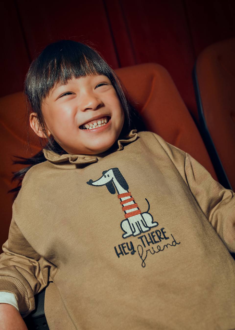 Sweatshirt Rüschenkragen Mädchen