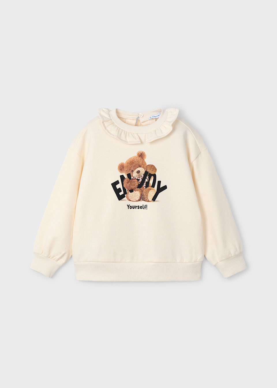 Girl Sweatshirt with Ruffle Collar