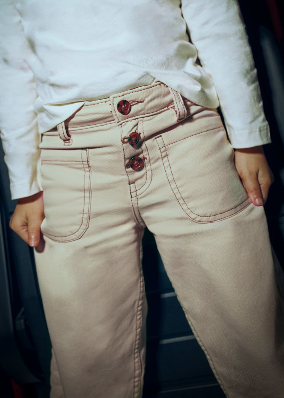 Girls twill trousers