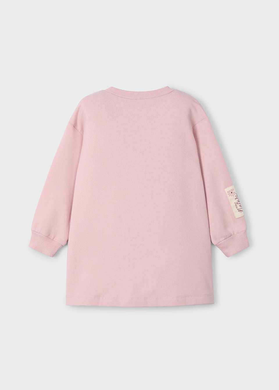 Vestido felpa gráfica niña